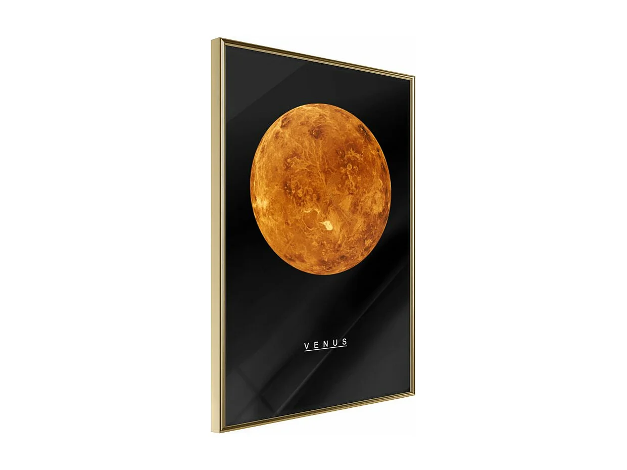 Affiche Murale Encadrée "The Solar System Venus" 40 x 60 cm Or