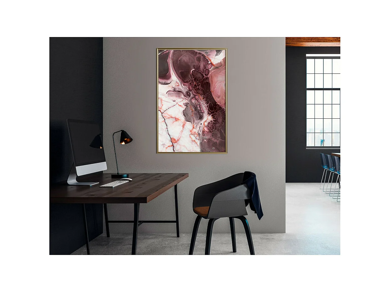 Affiche Murale Encadrée "Beauty Enchanted in Marble" 40 x 60 cm Or