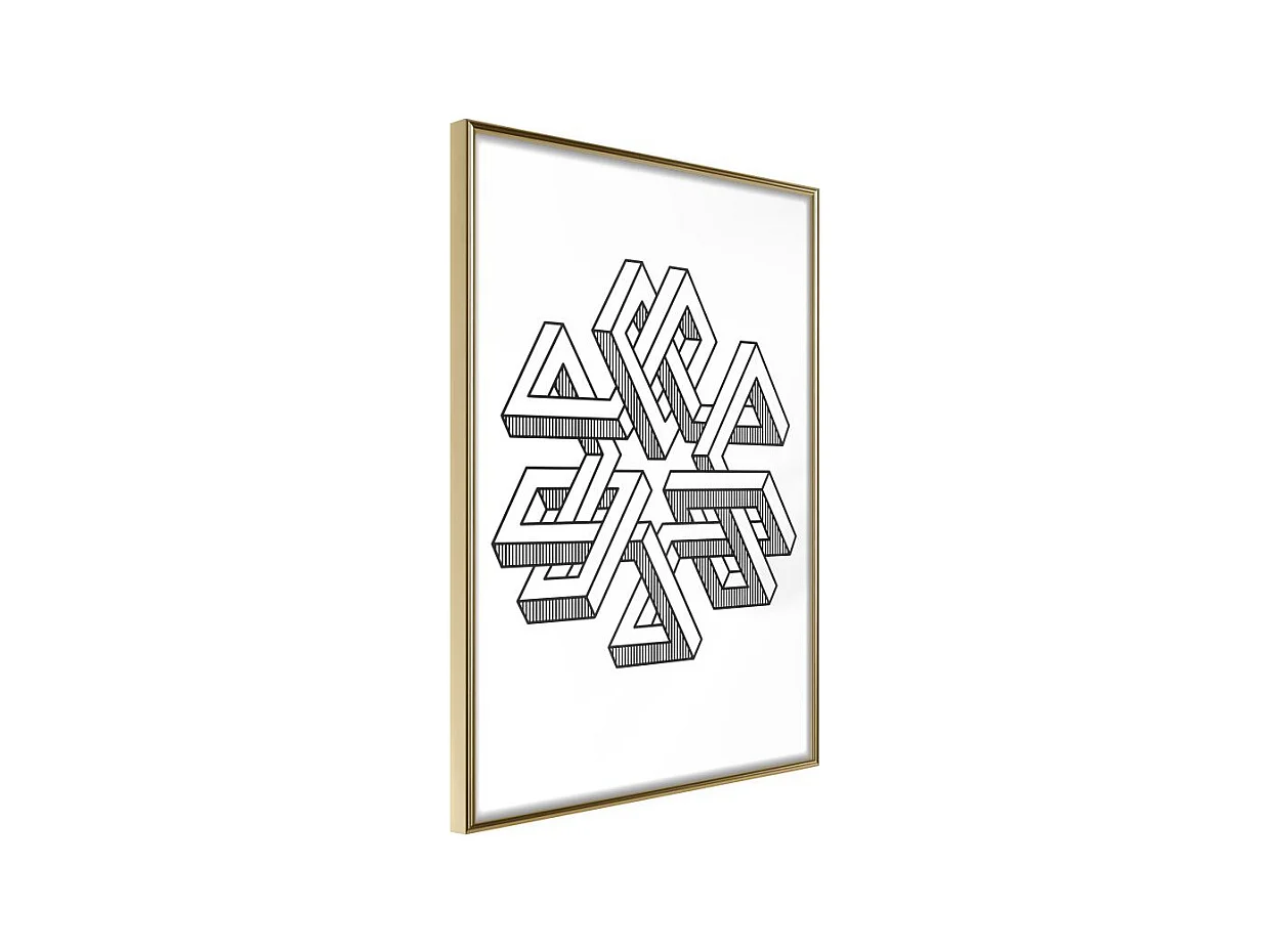 Affiche Murale Encadrée "Impossible Object" 40 x 60 cm Or