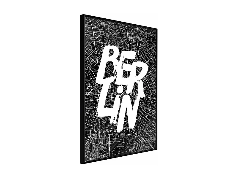 Affiche Murale Encadrée "Negative Berlin" 21 x 30 cm Noir