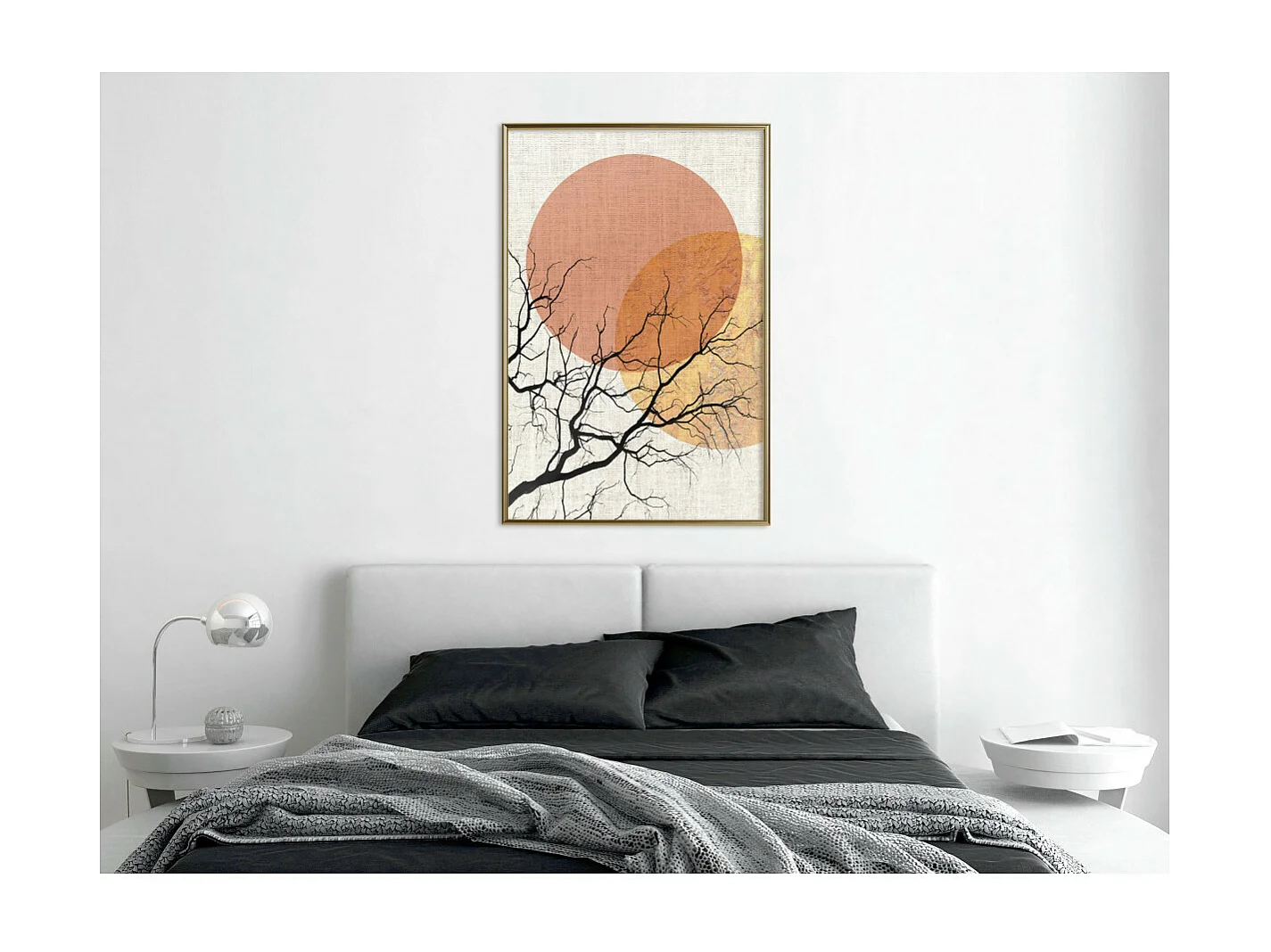 Affiche Murale Encadrée "Gloomy Tree" 40 x 60 cm Or