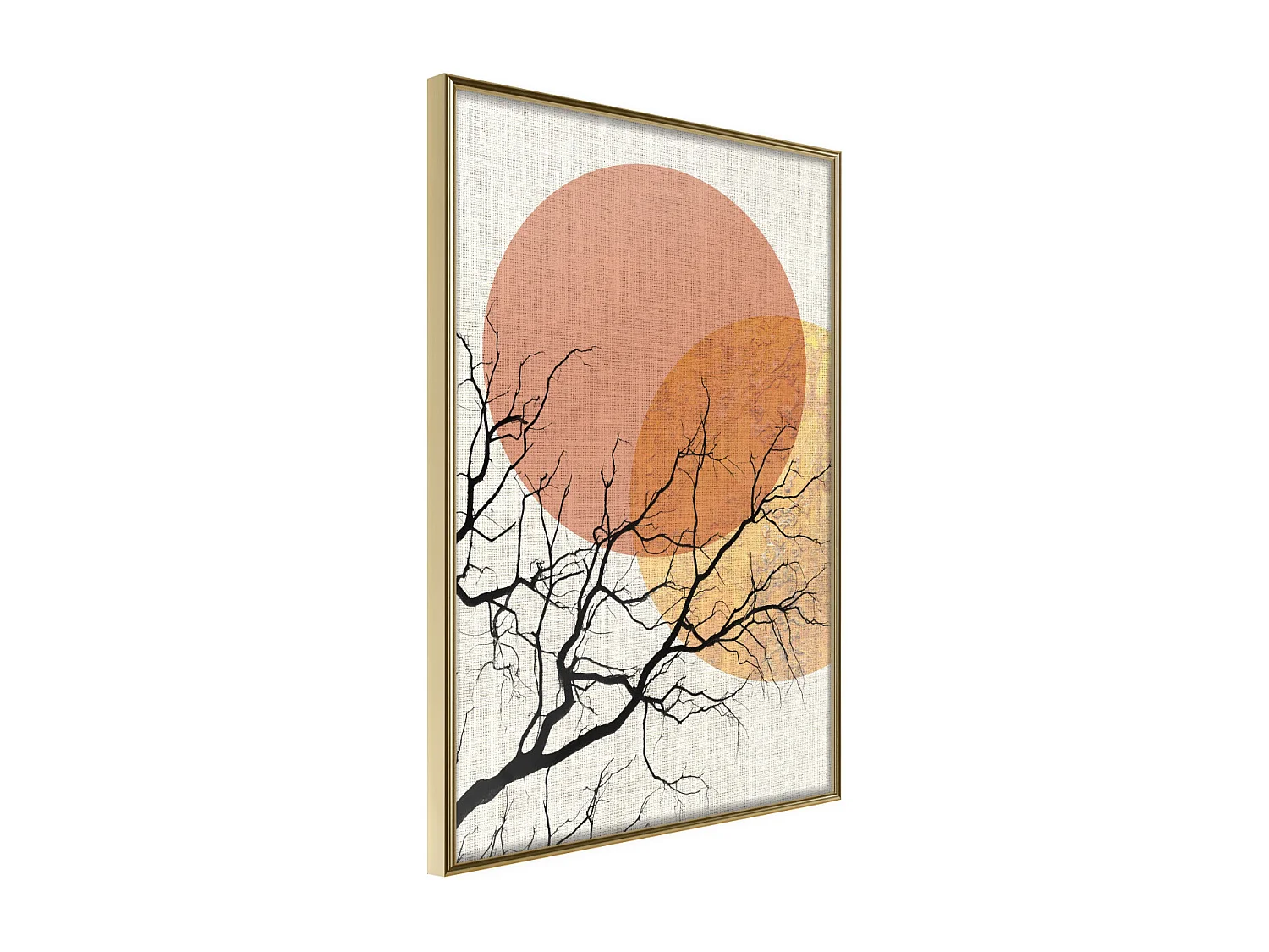 Affiche Murale Encadrée "Gloomy Tree" 40 x 60 cm Or