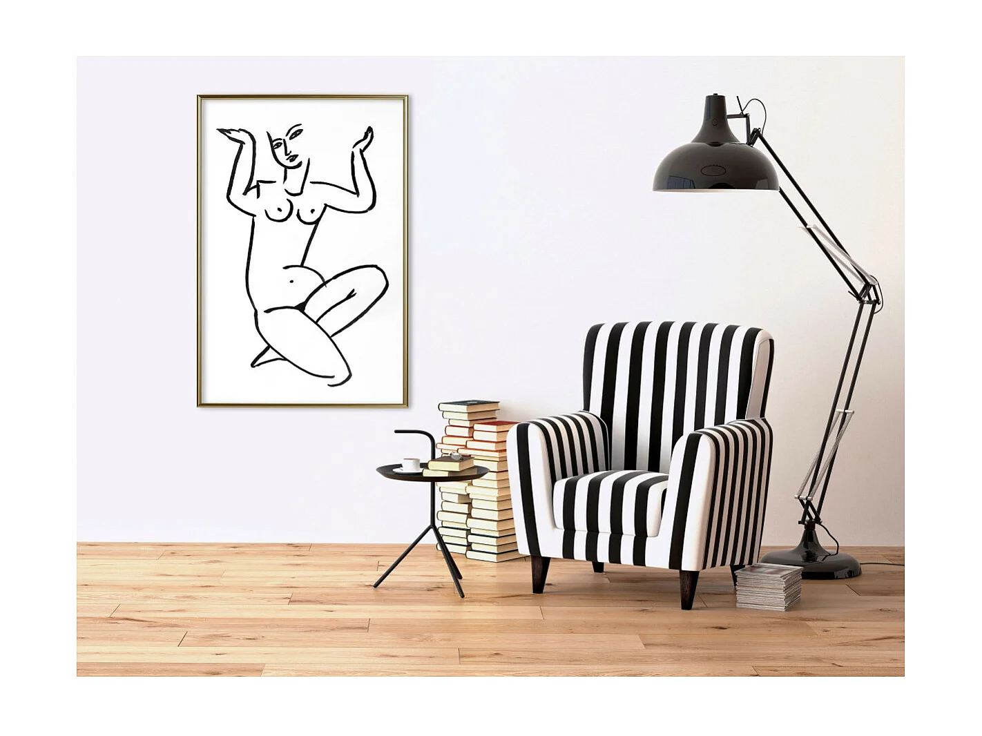 Affiche Murale Encadrée "Exposed Emotions" 40 x 60 cm Or