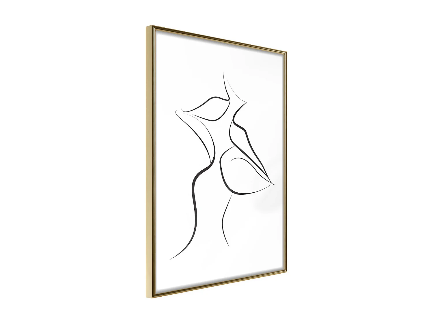 Affiche Murale Encadrée "Passionate Closeness" 30 x 42 cm Or