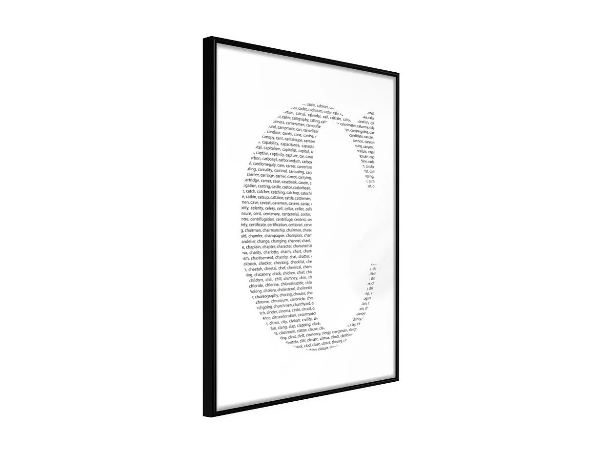 Affiche Murale Encadrée "Capital C" 40 x 60 cm Noir