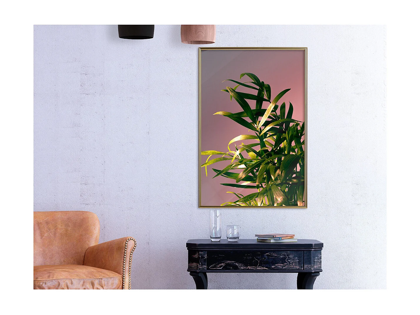 Affiche Murale Encadrée "Against the Sunset" 40 x 60 cm Or