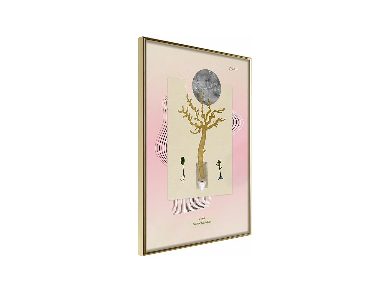 Affiche Murale Encadrée "Aquatic Plant" 40 x 60 cm Or