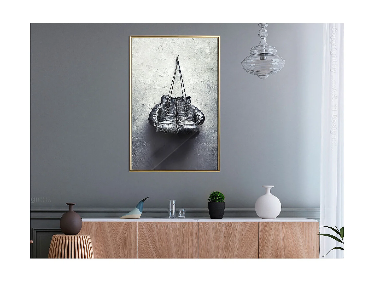 Affiche Murale Encadrée "Retirement" 40 x 60 cm Or