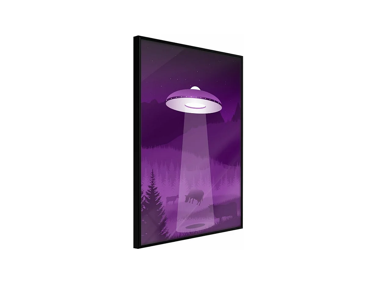 Affiche Murale Encadrée "Flying Saucer" 40 x 60 cm Noir