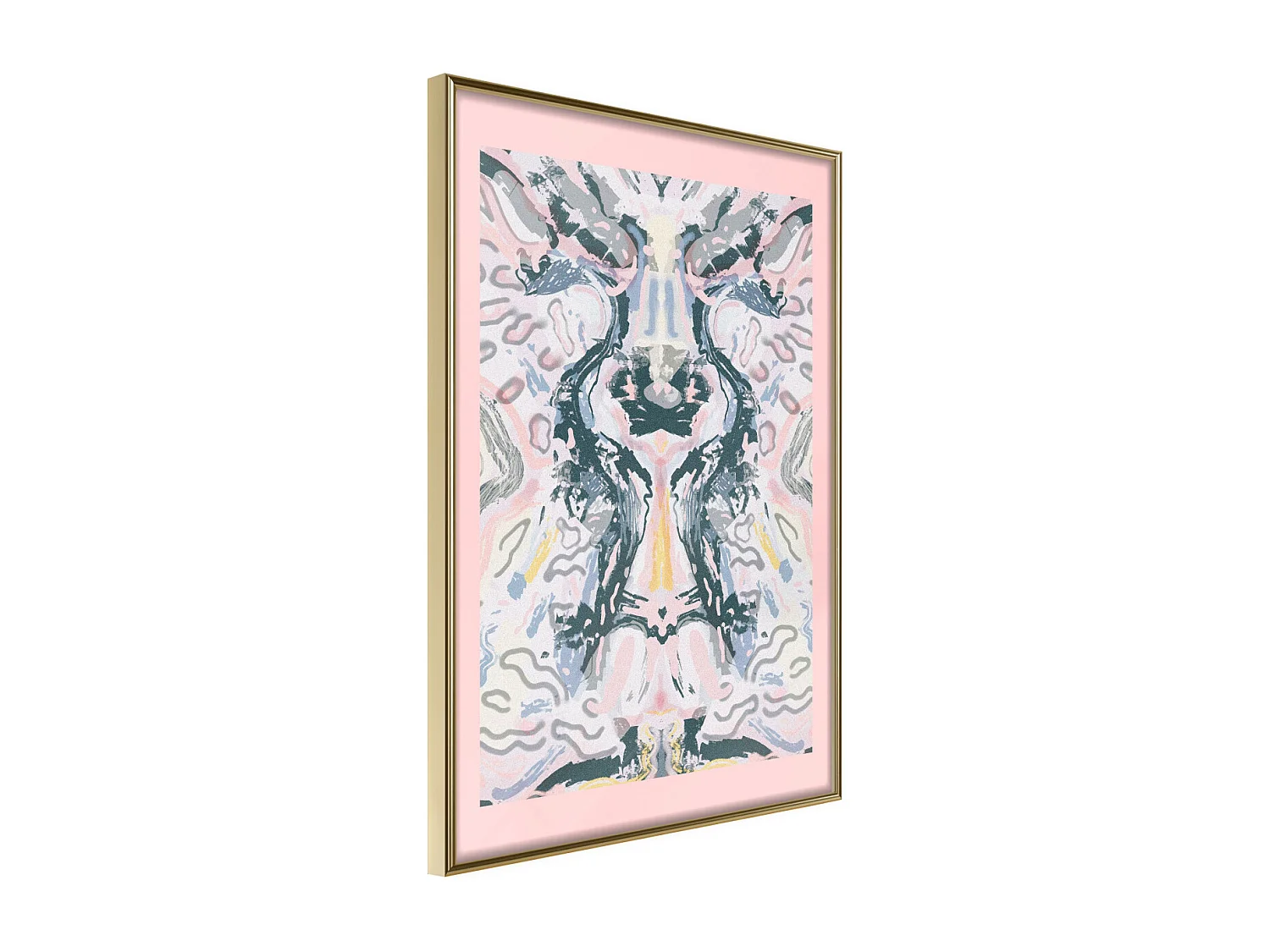 Affiche Murale Encadrée "Mirror Reflection" 21 x 30 cm Or