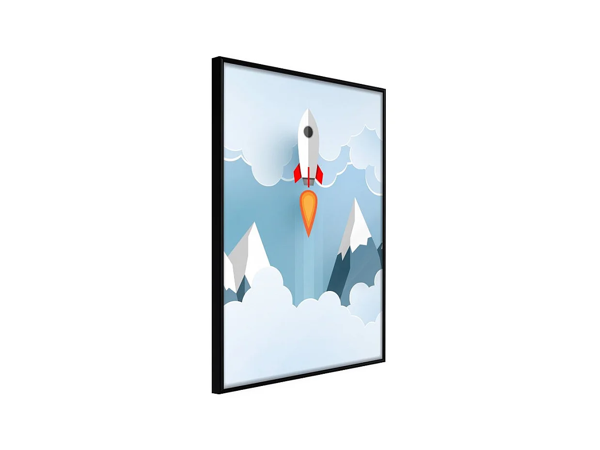 Affiche Murale Encadrée "Bye Bye Earth" 40 x 60 cm Noir