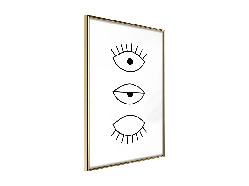 Affiche Murale Encadrée "Phases of Falling Asleep" 30 x 42 cm Or