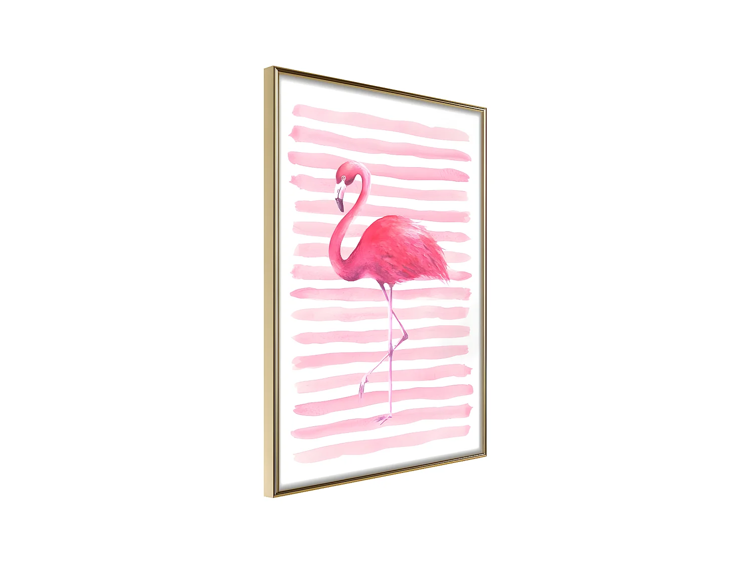 Affiche Murale Encadrée "Pink Madness" 30 x 42 cm Or