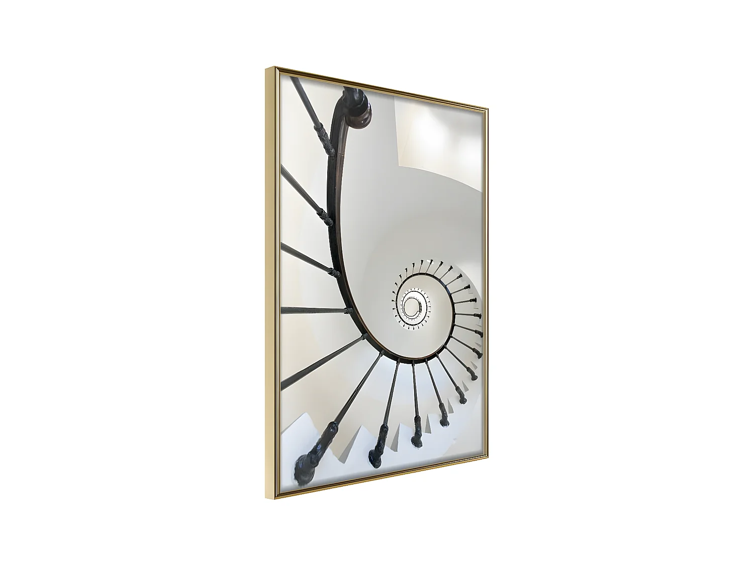 Affiche Murale Encadrée "Twisted Steps" 21 x 30 cm Or