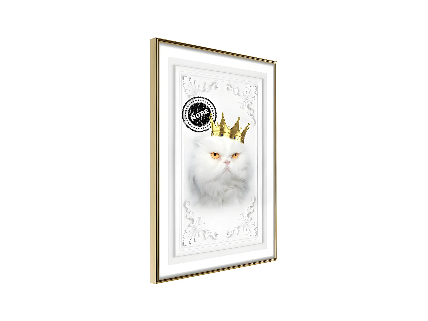 Affiche Murale Encadrée "Cat Rules II" 40 x 60 cm Or