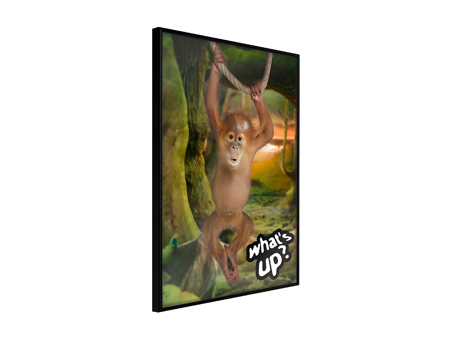 Affiche Murale Encadrée "Life in the Jungle" 30 x 42 cm Noir