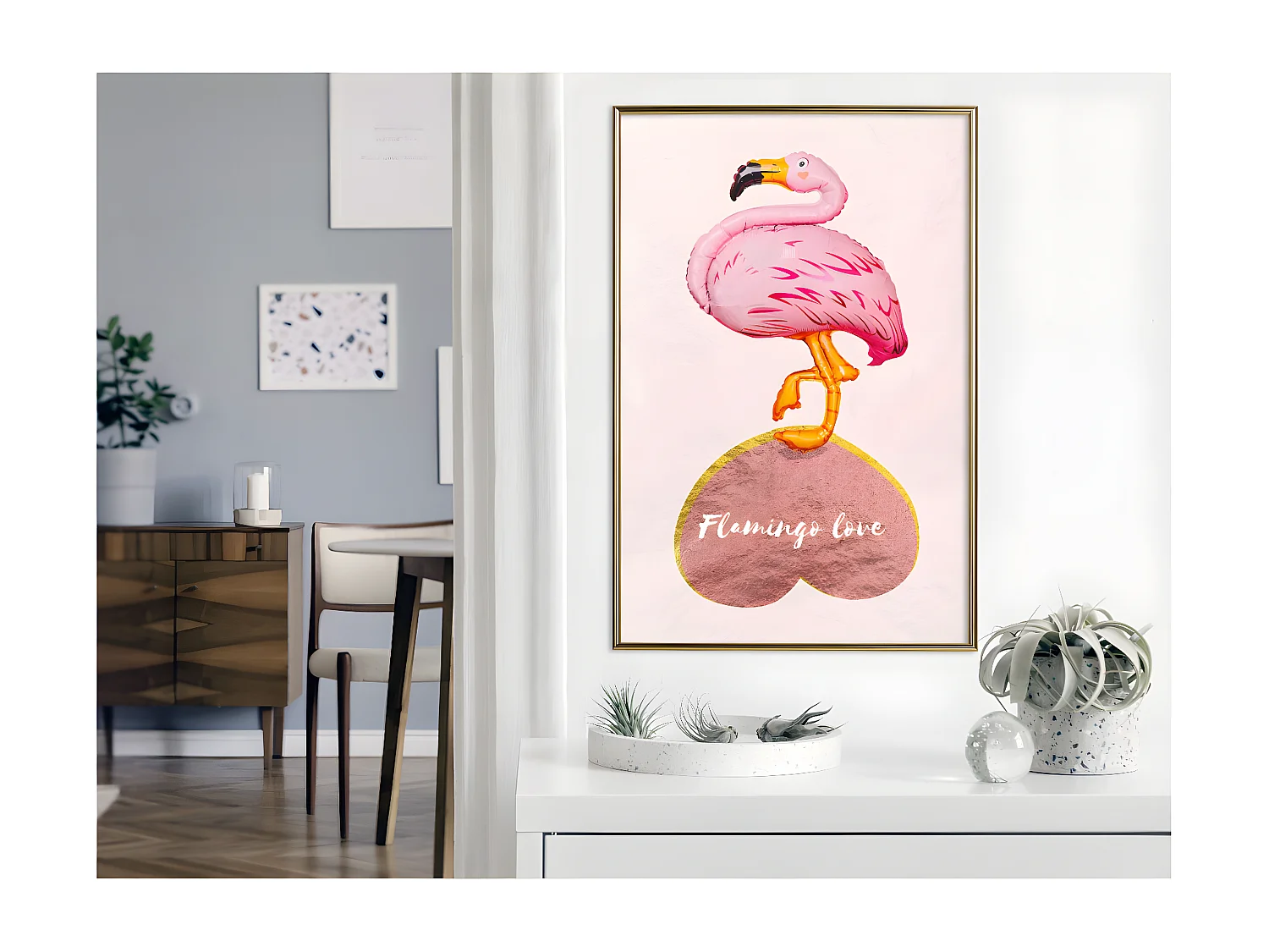 Affiche Murale Encadrée "Everybody Needs Love" 40 x 60 cm Or