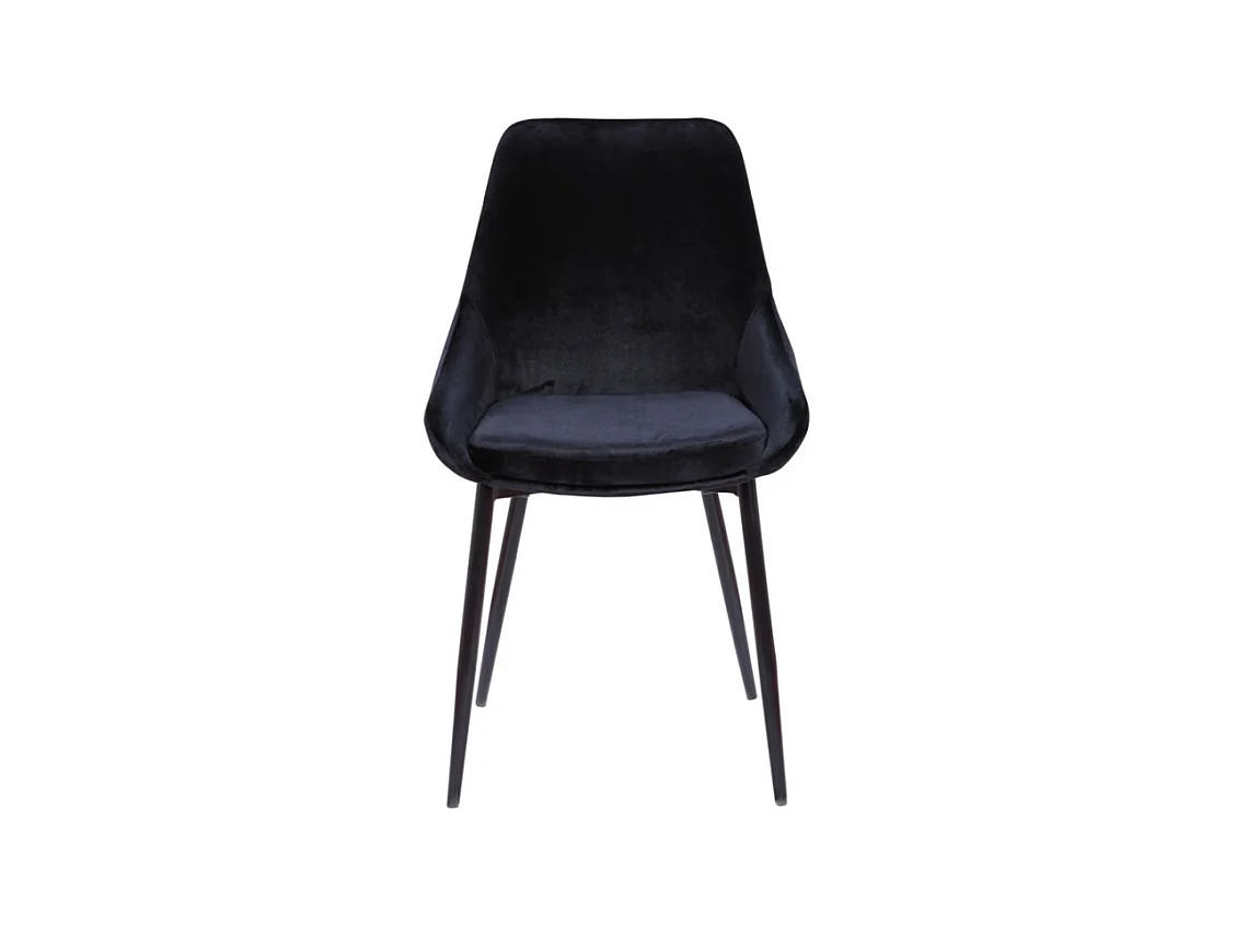 Lote de 2 sillas MASURIE - Terciopelo - Negro