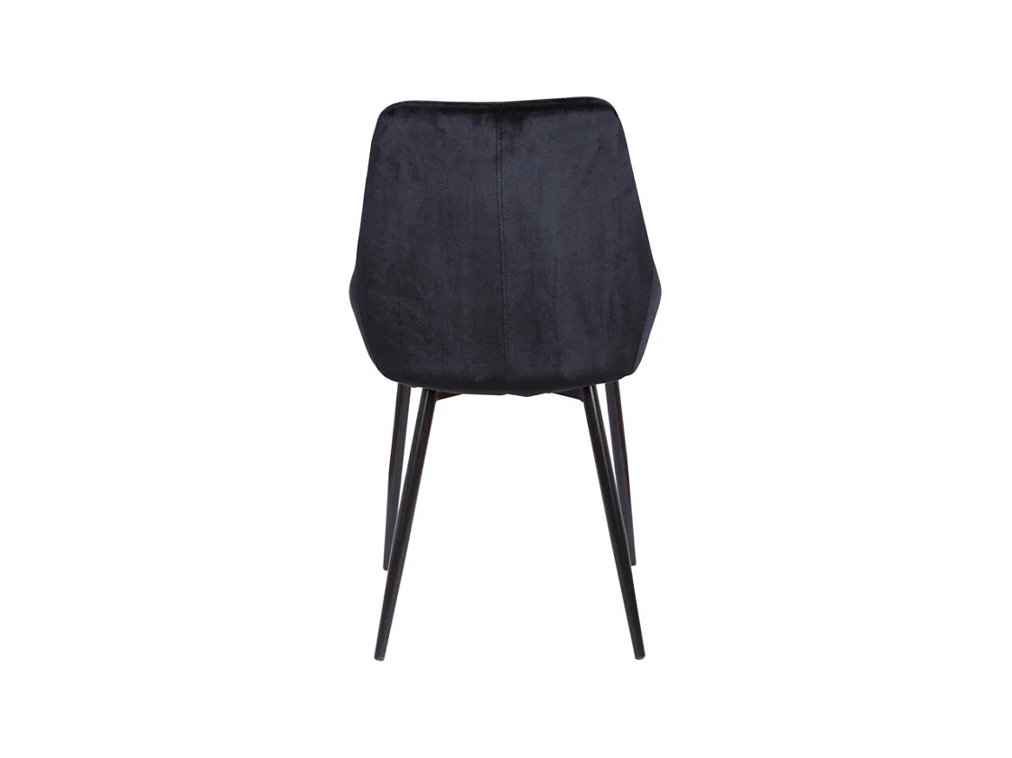 Lote de 2 sillas MASURIE - Terciopelo - Negro