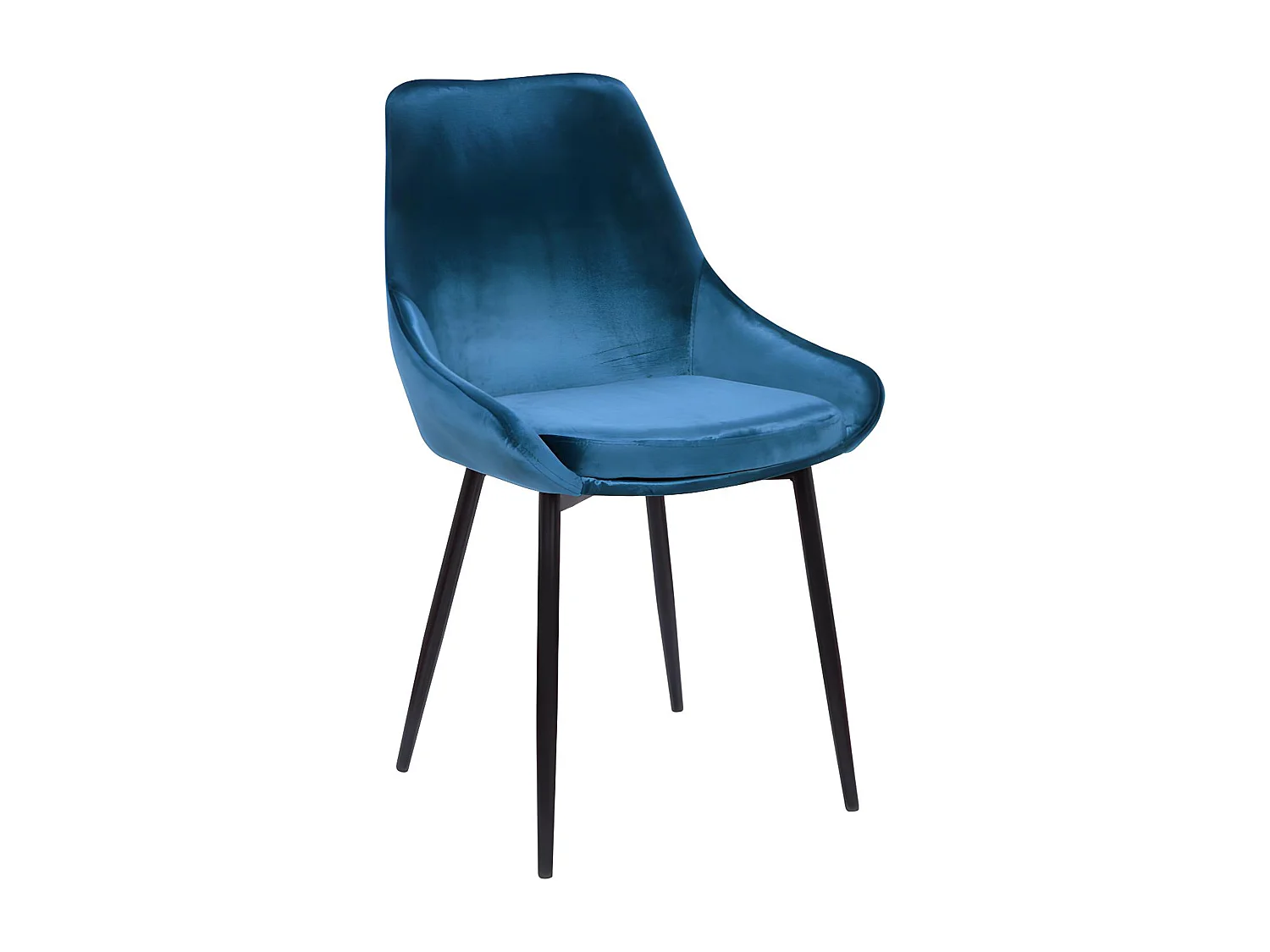 Set van 2 stoelen MASURIE - Fluweel - Nachtblauw