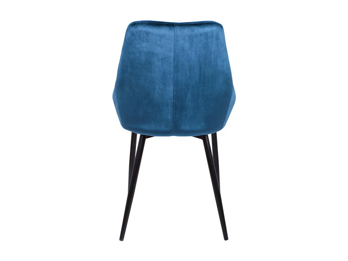 Set van 2 stoelen MASURIE - Fluweel - Nachtblauw