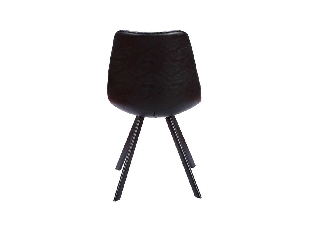 Lote de 2 sillas LUBINE - Piel sintética - negro