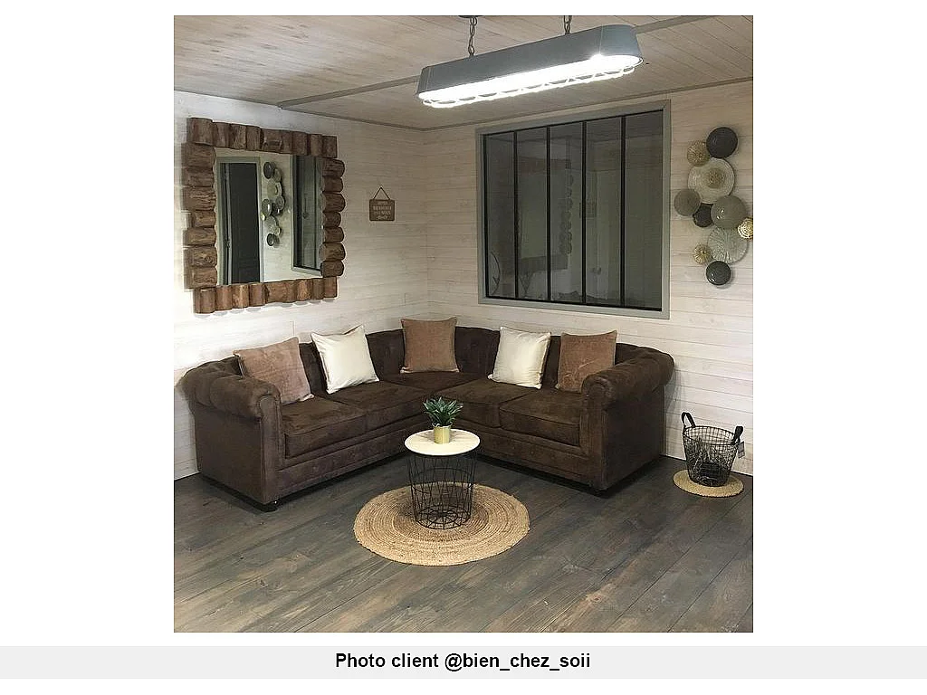 Hoekbank CHESTERFIELD van microvezel met verouderde look 