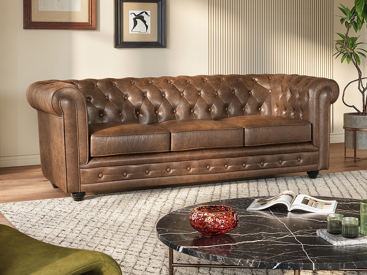 Divano Angolare Chesterfield Divano Chesterfield Vente Unique