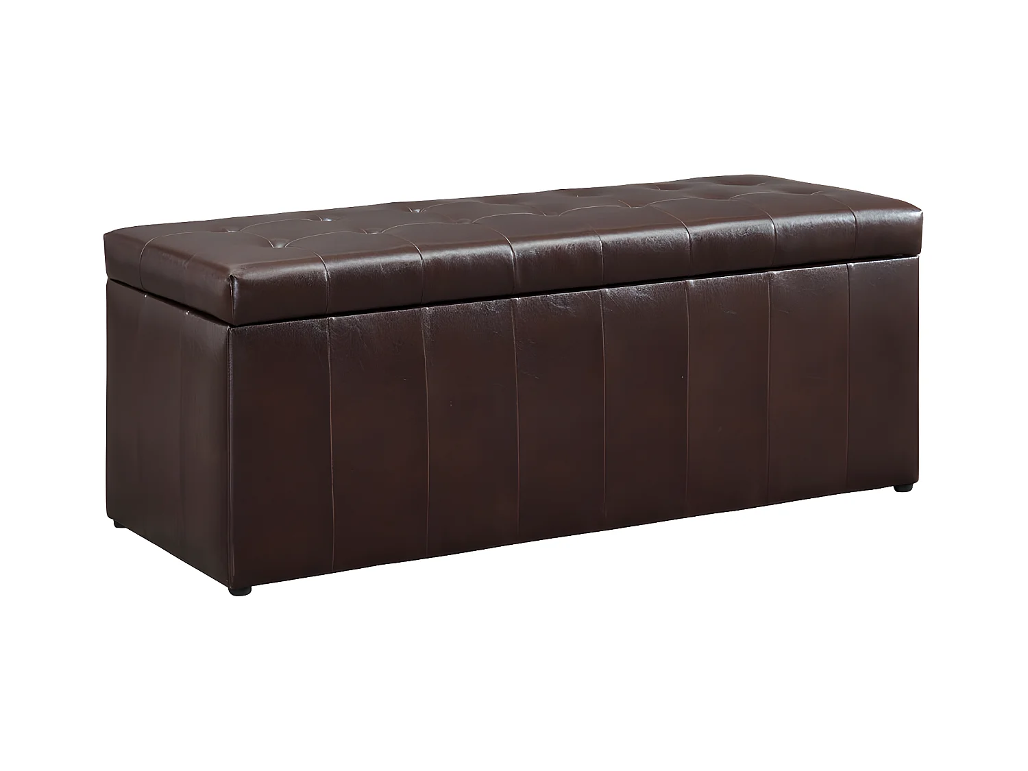 Banc coffre de rangement CONCIERTO en simili - Marron