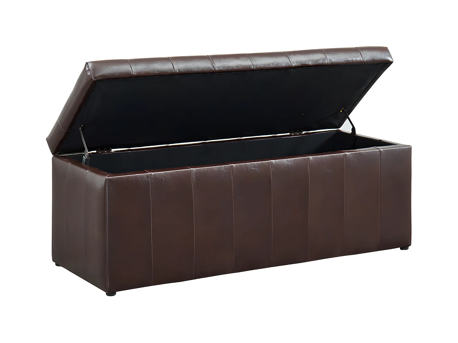 Banc coffre de rangement CONCIERTO en simili - Marron