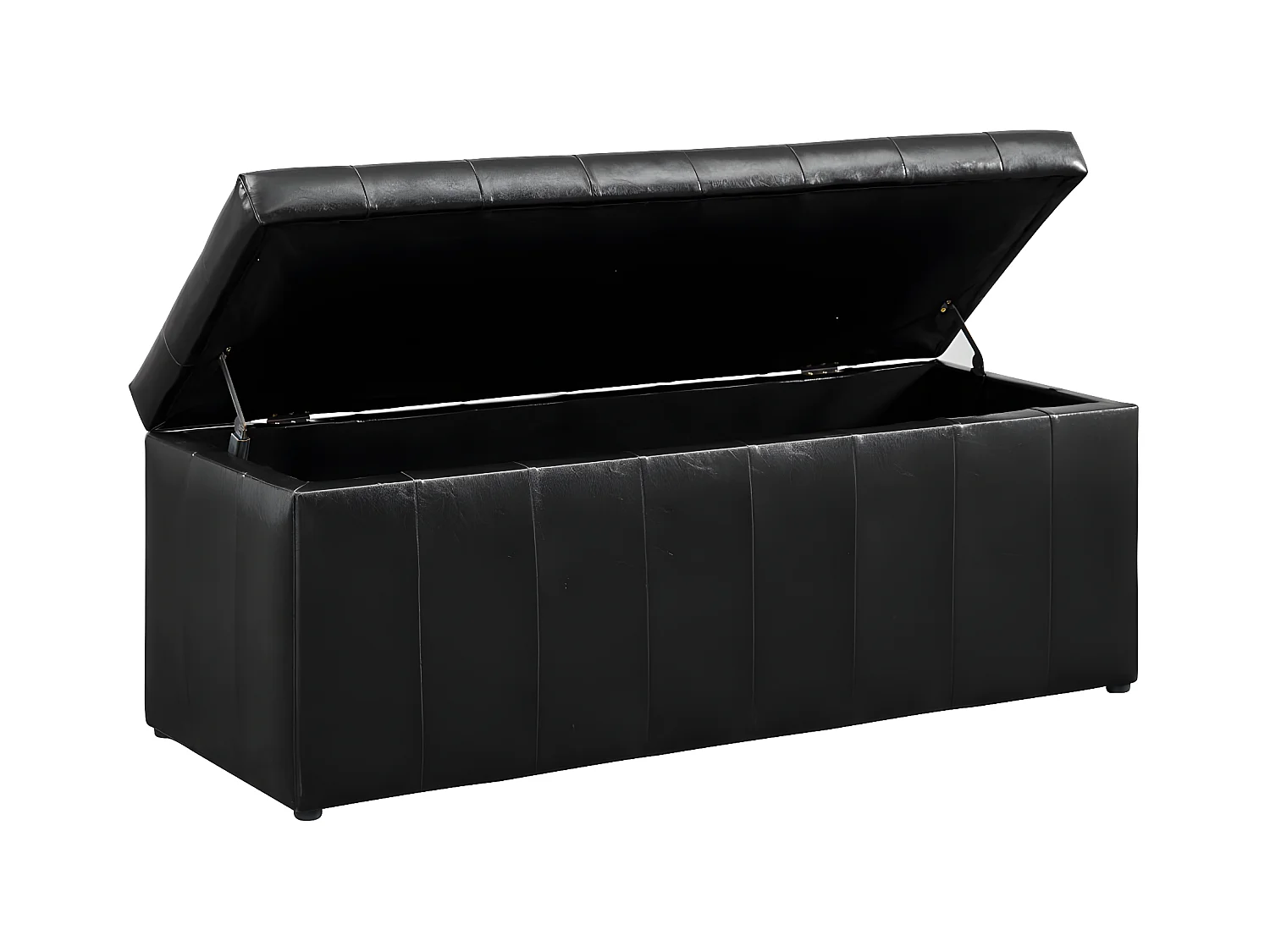 Banc coffre de rangement CONCIERTO en simili - Noir