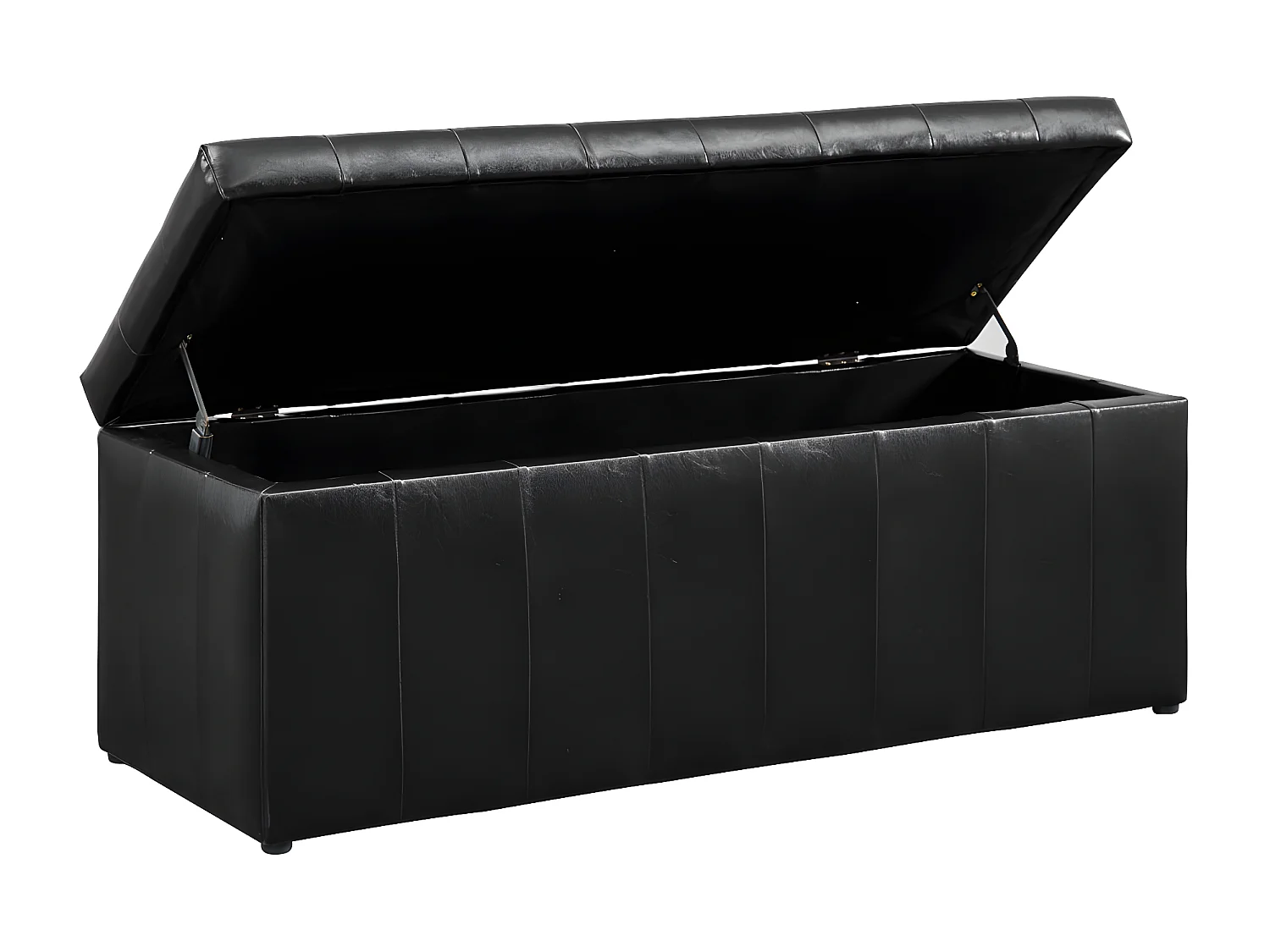 Banc coffre de rangement CONCIERTO en simili - Noir