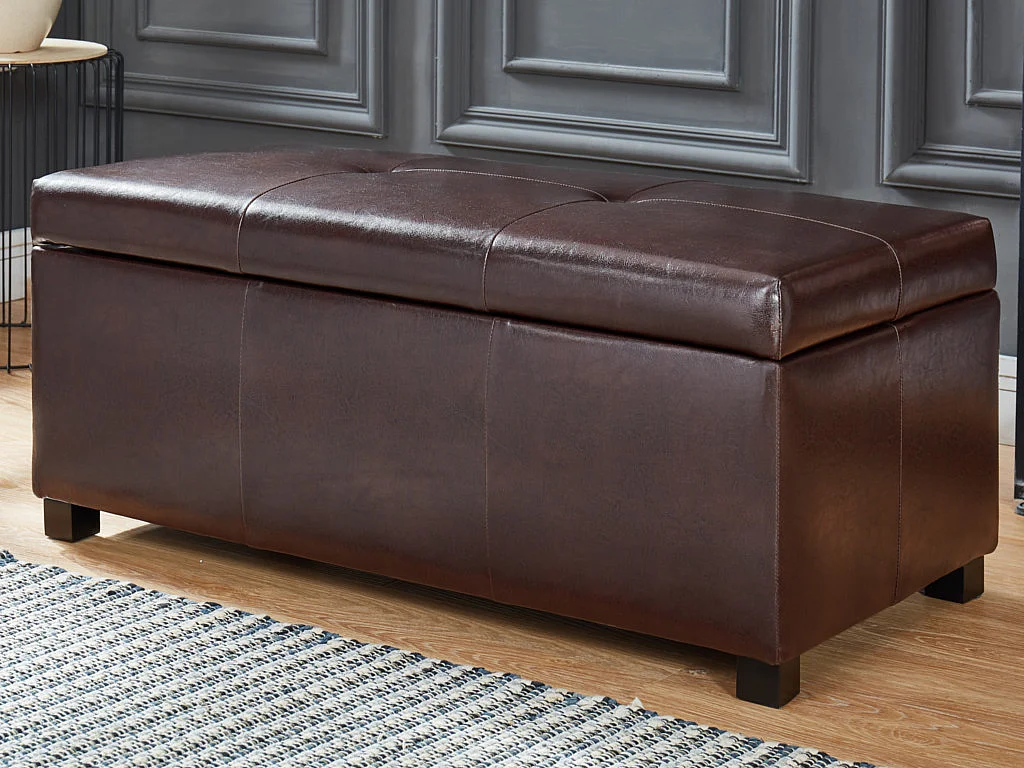 Förvaringssits i tygsläder FILIPPO - Brun