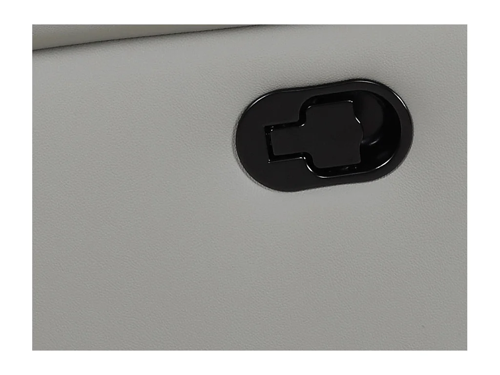 Relaxsofa Leder 3-Sitzer - Hellgrau - EVASION