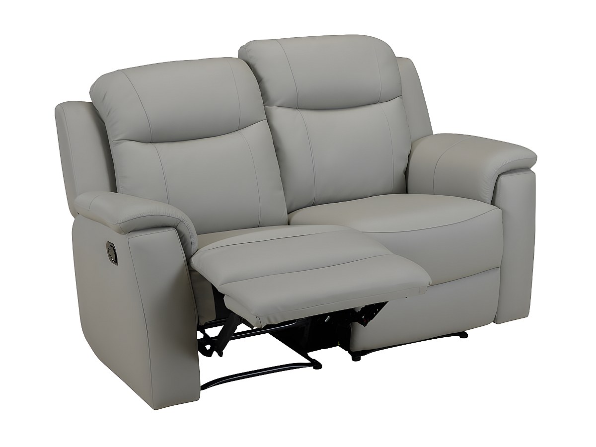 Relaxsofa Leder 2Sitzer Evasion Hellgrau günstig kaufen