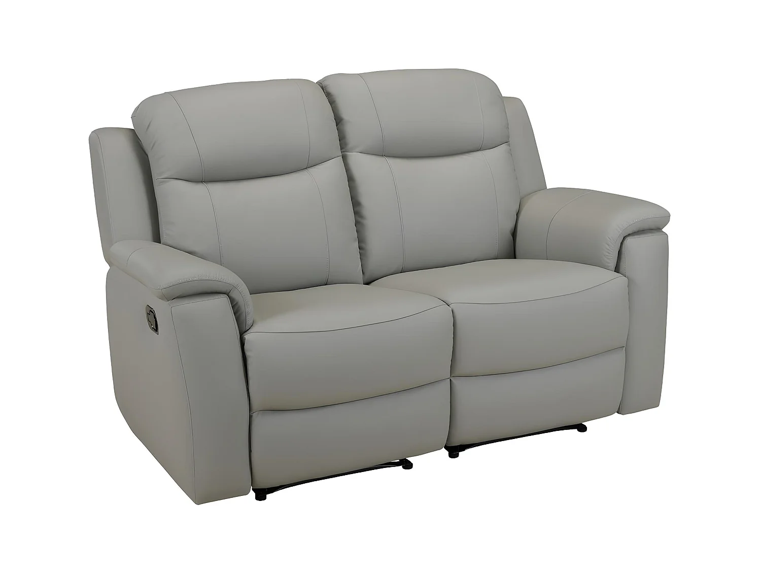 Relaxsofa Leder 2-Sitzer - Hellgrau - EVASION