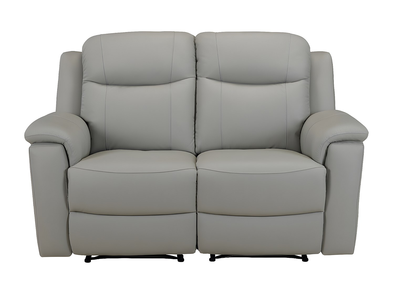 Relaxsofa Leder 2-Sitzer - Hellgrau - EVASION günstig online kaufen