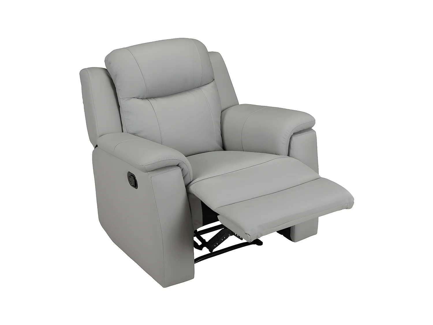 Poltrona relax in cuoio Grigio - EVASION