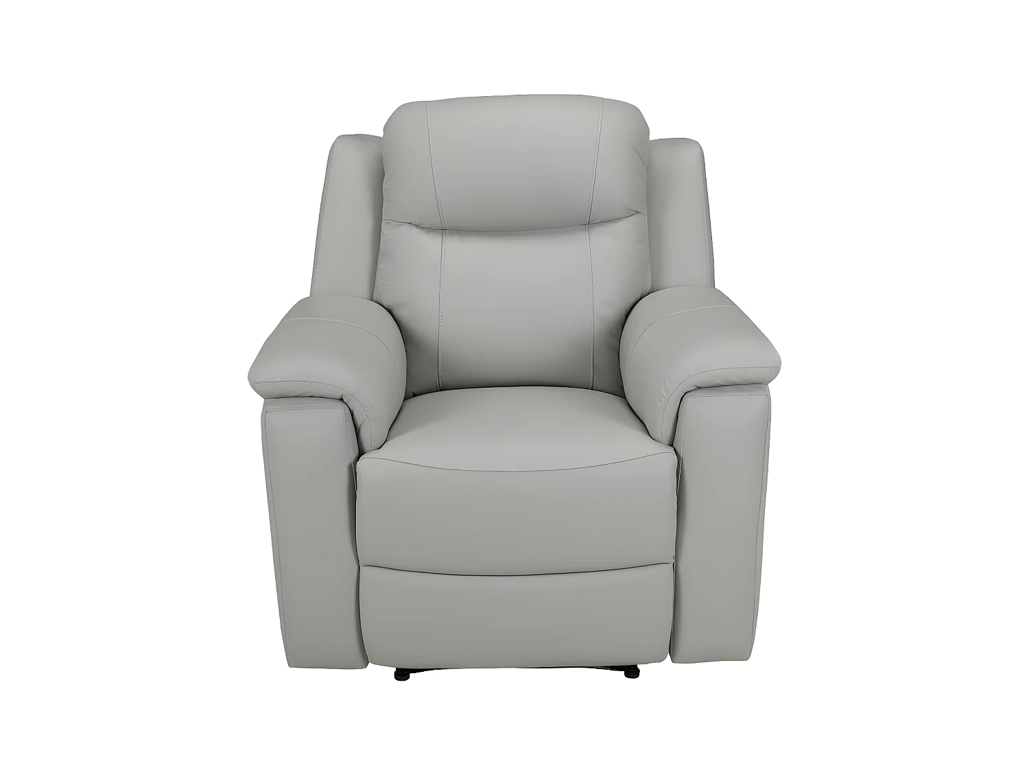 Fauteuil relax EVASION en cuir - Gris clair