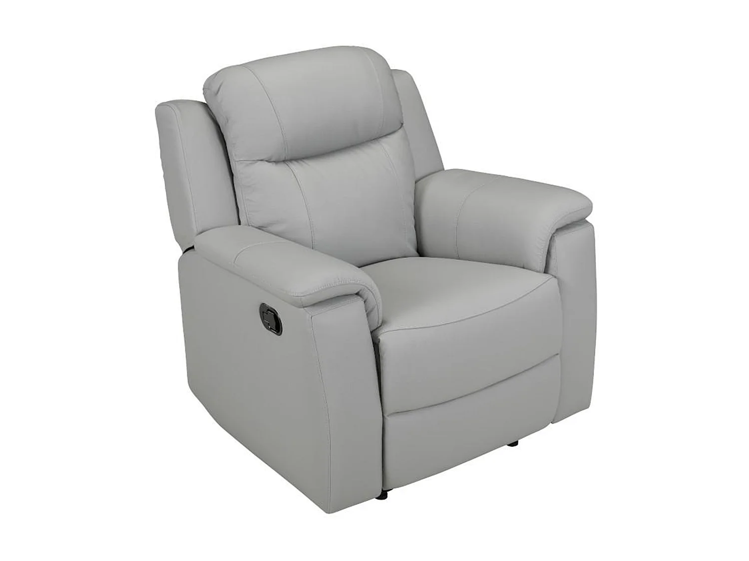 Relaxfauteuil EVASION van leer - Licht grijs