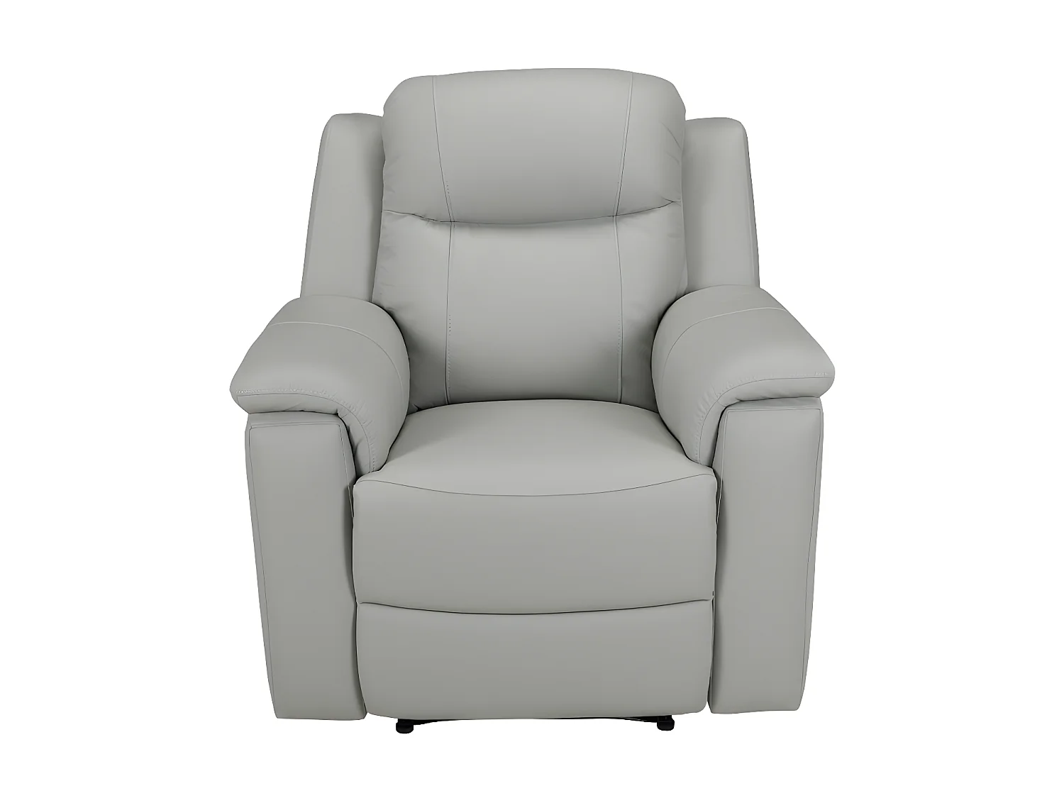 Relaxfauteuil EVASION van leer - Licht grijs