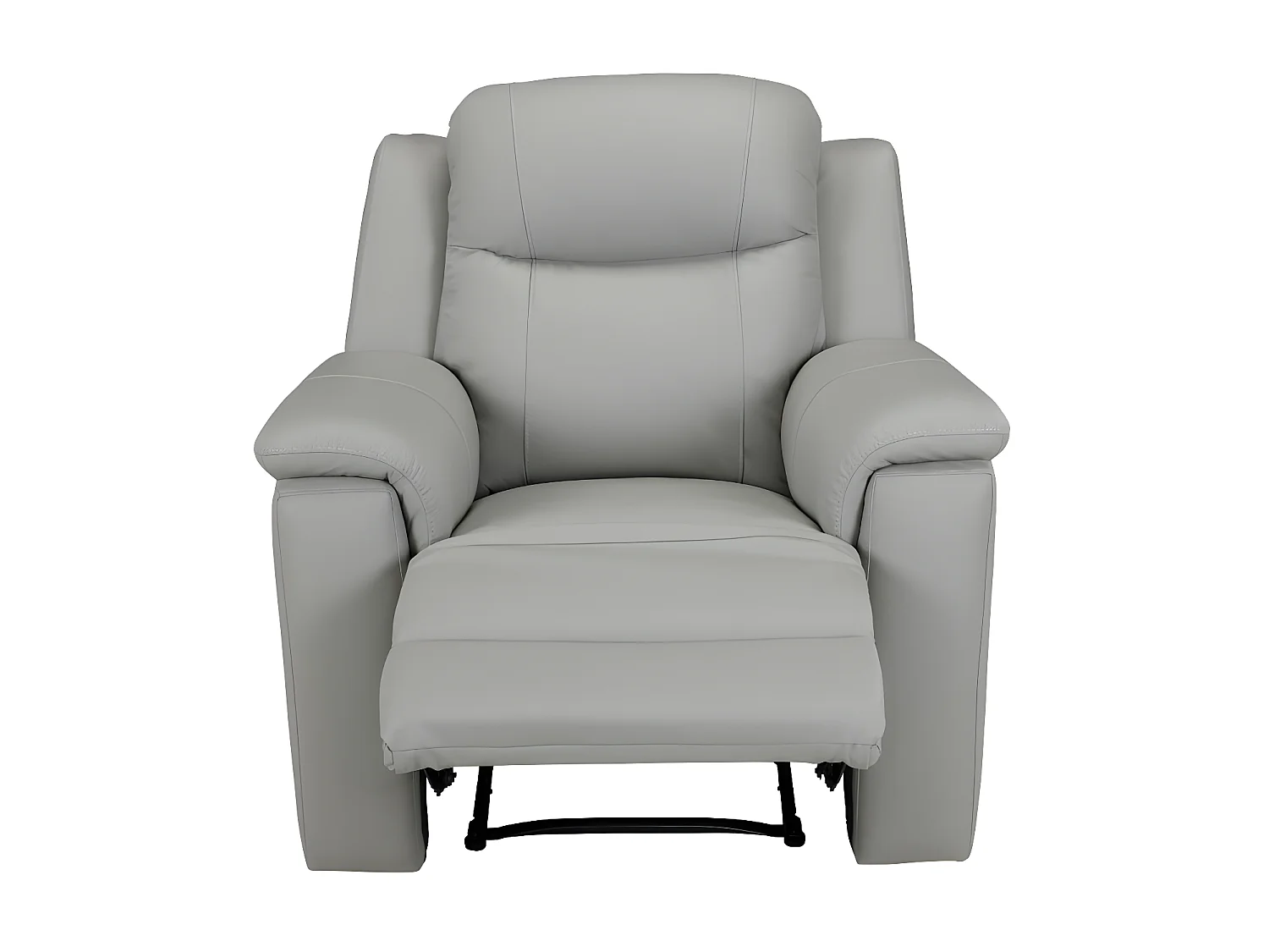 Relaxfauteuil EVASION van leer - Licht grijs