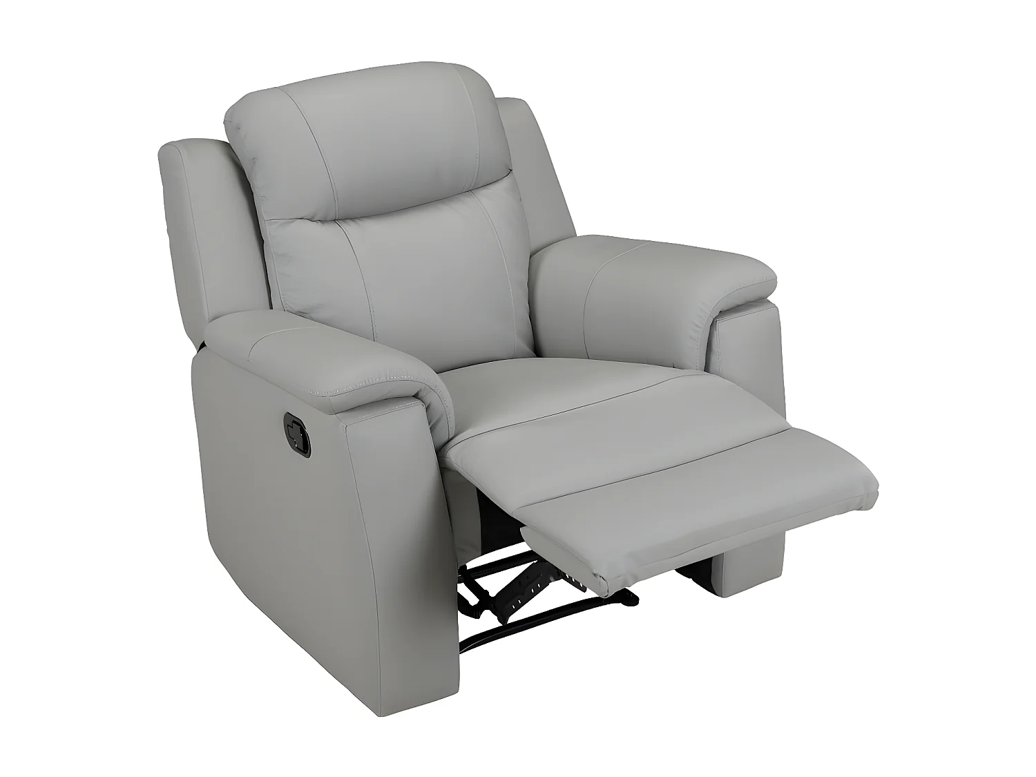 Relaxfauteuil EVASION van leer - Licht grijs