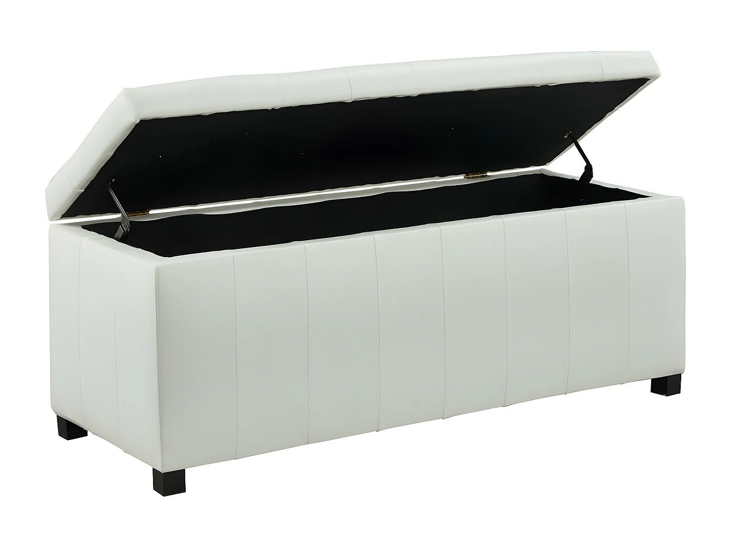 Banc coffre de rangement CONCIERTO en simili - Blanc