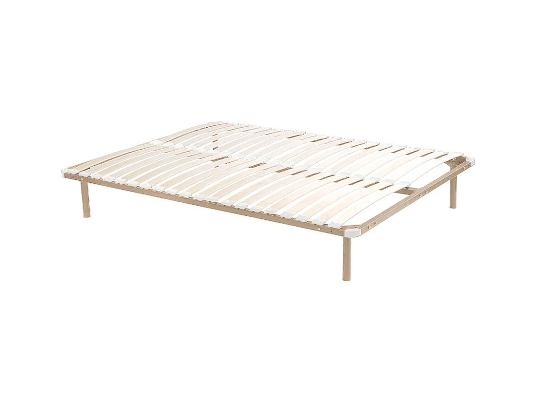 Lattenrost - mit Füßen - 140 x 190cm - 2x 19 Latten - Beige - KALISTA von YSMEE