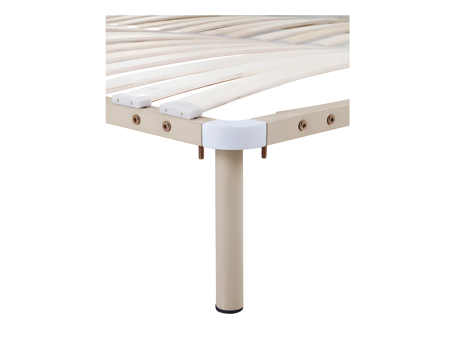 Lattenbodem - Zelf te monteren 140 x 190 cm - 2 x 19 latten - Met poten - Beige - KALISTA van YSMÉE