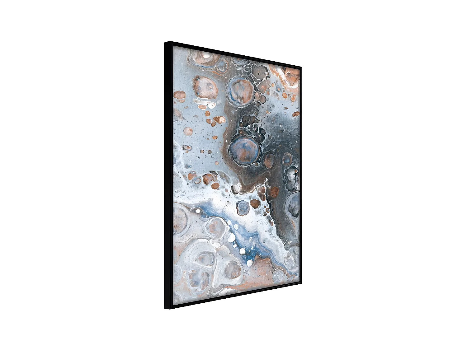 Affiche Murale Encadrée "Surface of the Unknown Planet II" 30 x 42 cm Noir
