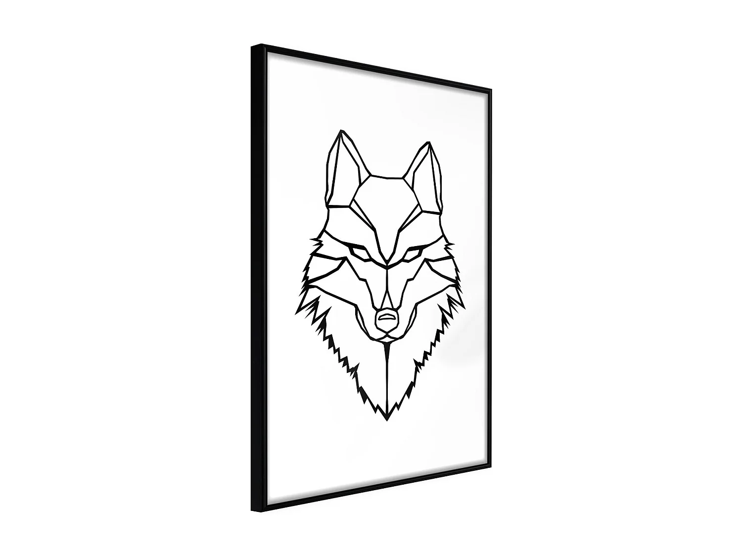 Affiche Murale Encadrée "Wolf Look" 21 x 30 cm Noir