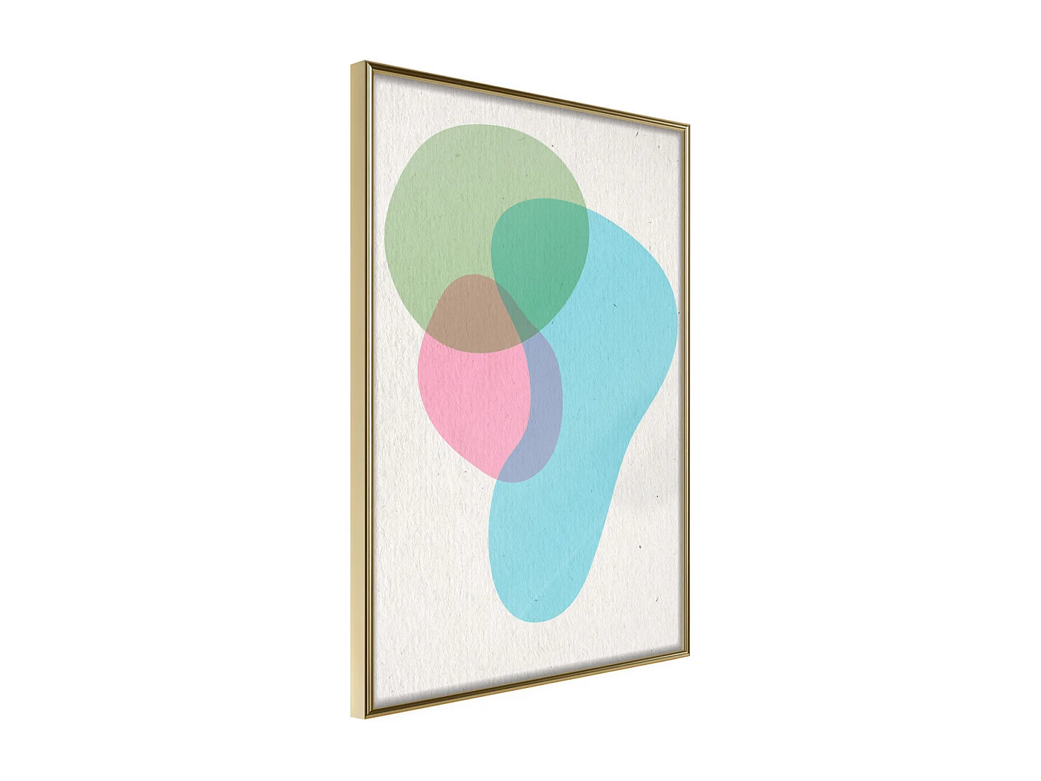 Affiche Murale Encadrée "Pastel Sets III" 30 x 42 cm Or