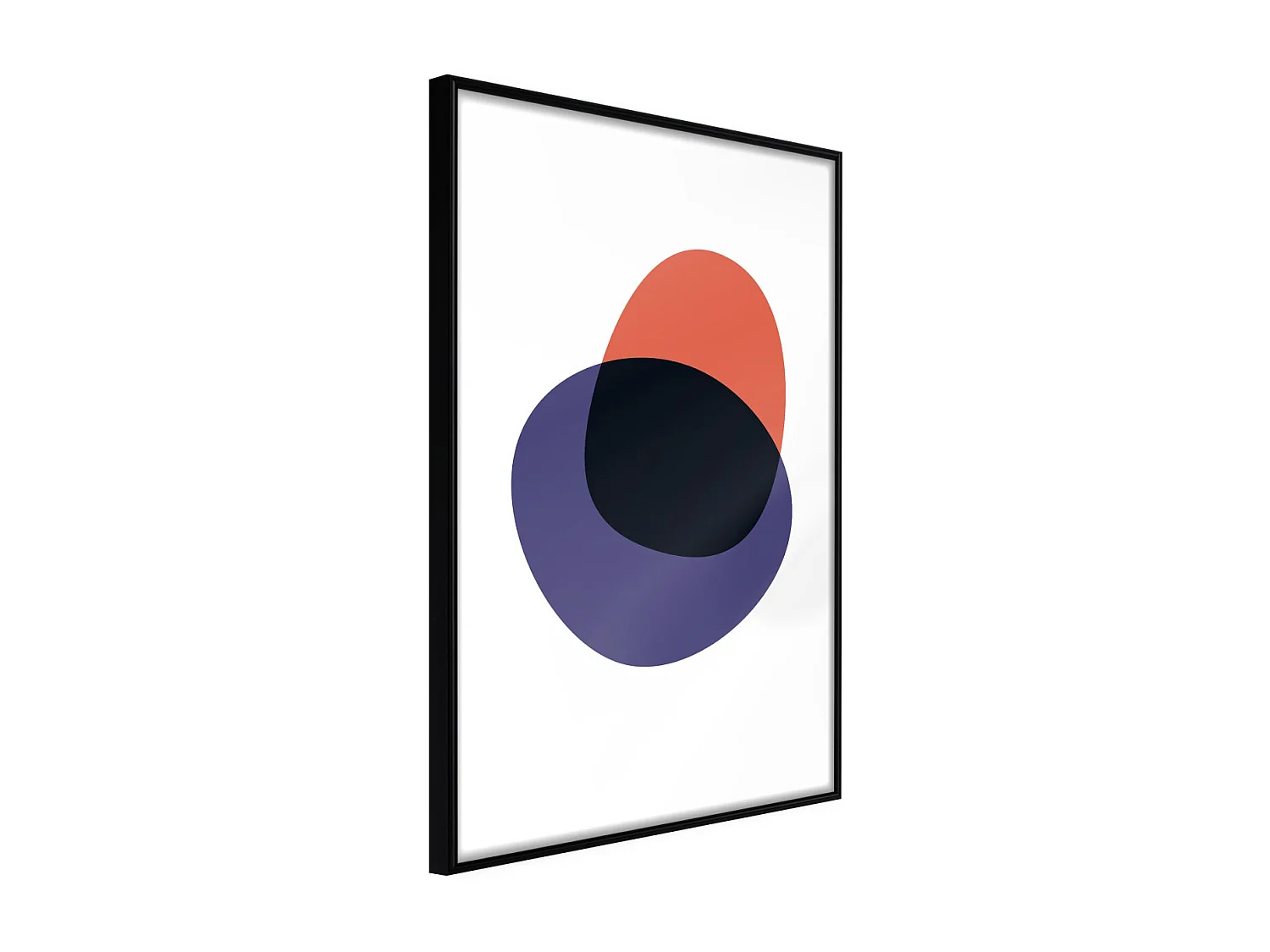 Affiche Murale Encadrée "White, Orange, Violet and Black" 21 x 30 cm Noir